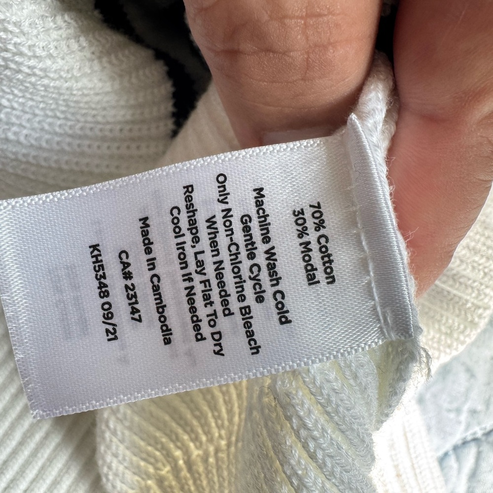 Talbots Cream Ribbed Sweater - Picture 9 of 9